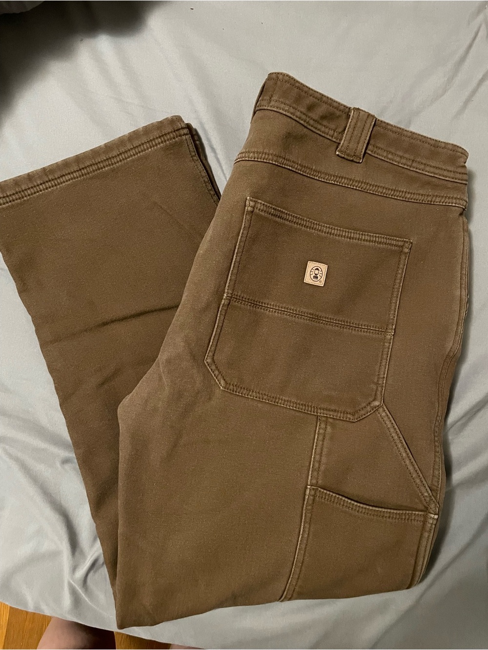 Coleman toffee brown fleece lined work pants